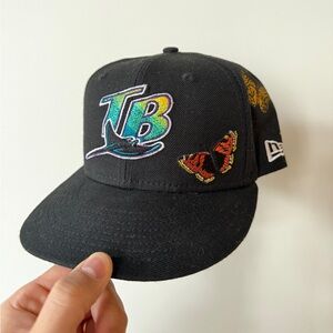 Felt x New Era Black x Complex Con Tampa Bay Rays Fitted Hat Size 7